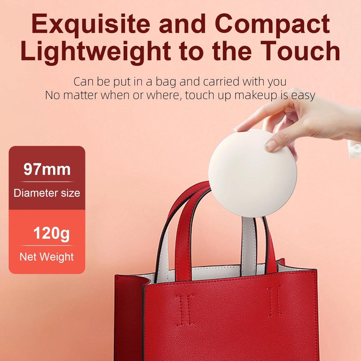 UV Detection LED Portable Makeup Mirror – Smart Beauty Tool UV LED Makeup Mirror Babs