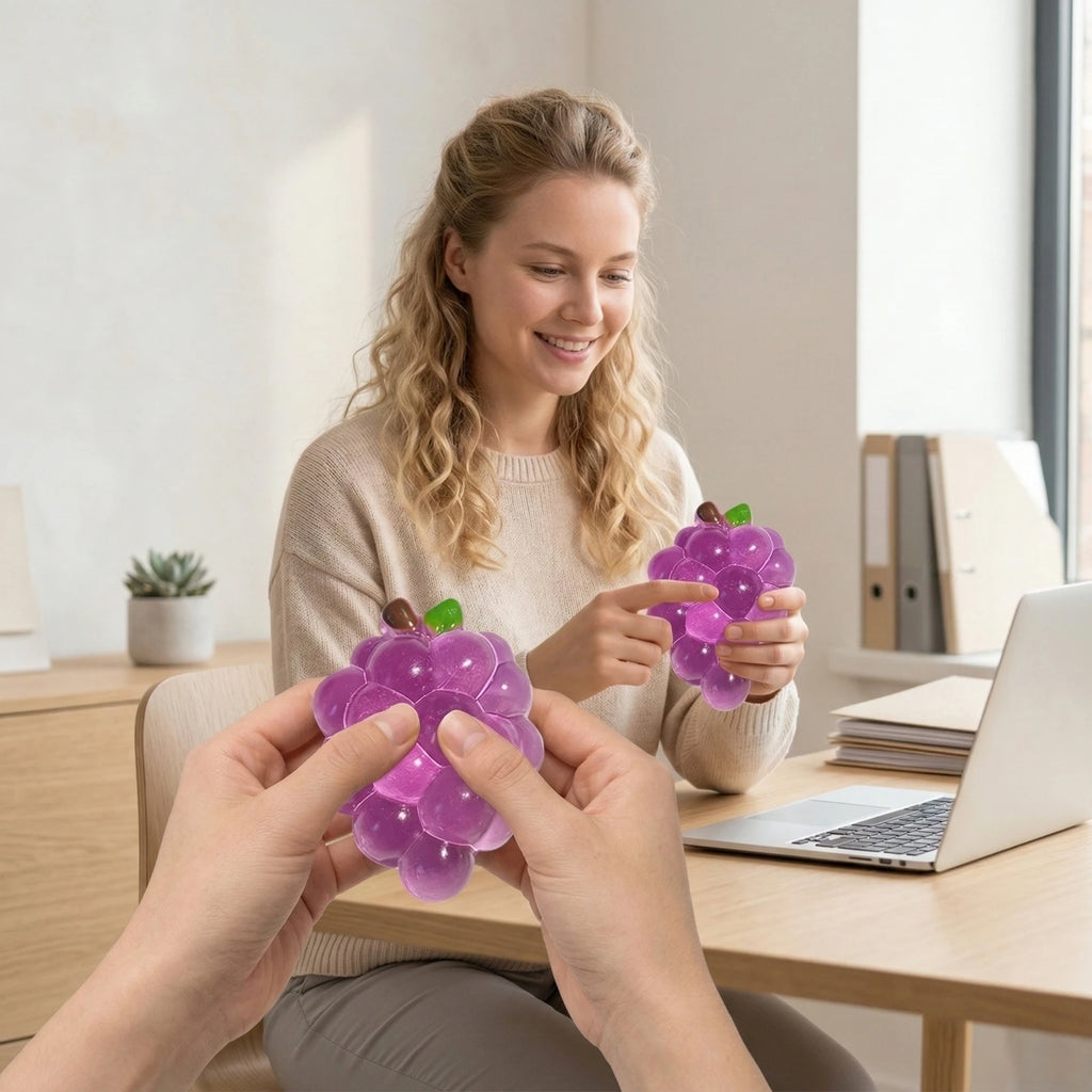 Squishy Grape Fidget Toy – Slow Rising Sensory Squeeze Toy Squishy Fidget Toy Babs