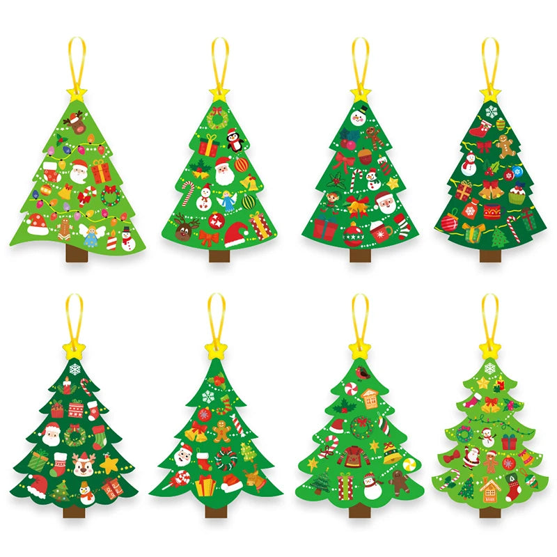 24-Set Christmas Tree DIY Craft Kit – Cards & Stickers Kids Craft Kit Babs