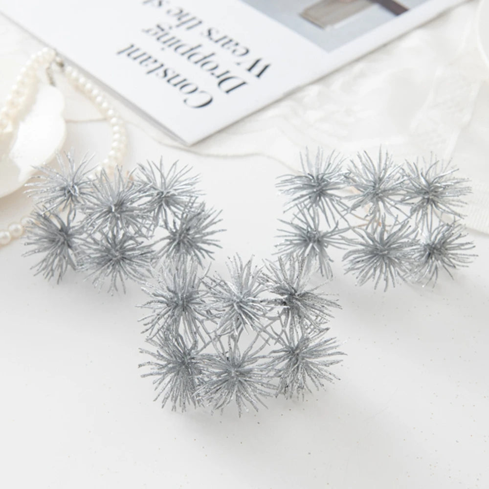 Artificial Flower Bonsai Wedding & Home Décor – 2/4 Pcs Artificial Flower Decor Babs Silver 4 pcs