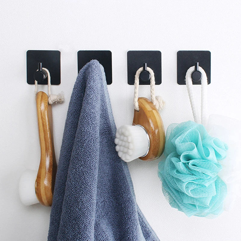 2-Pack No-Drill Aluminum Wall Hooks – Multipurpose Organizer Adhesive Wall Hooks Babs