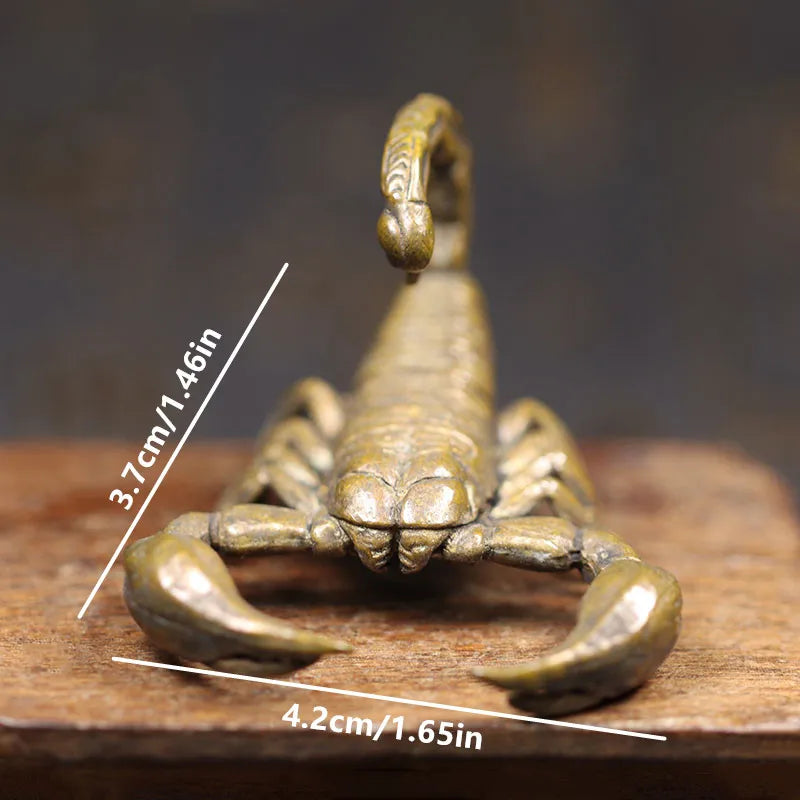 Vintage Brass Crab Statue – Antique Copper Miniature Figurine Decorative Figurine Babs B
