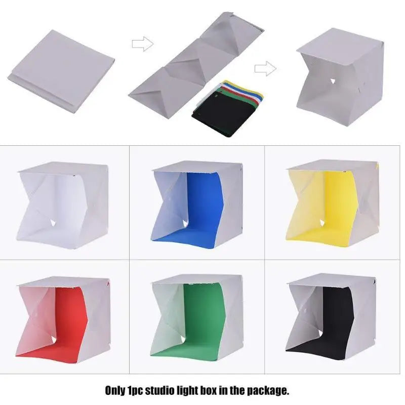 Portable Foldable LED Photo Studio Lightbox Tent LED Photo Lightbox Babs