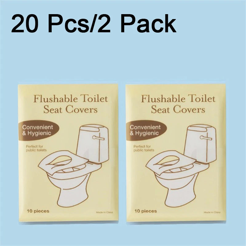10-Pack Disposable Toilet Seat Covers – Flushable & Travel-Ready Disposable Toilet Cover Babs 20pcs