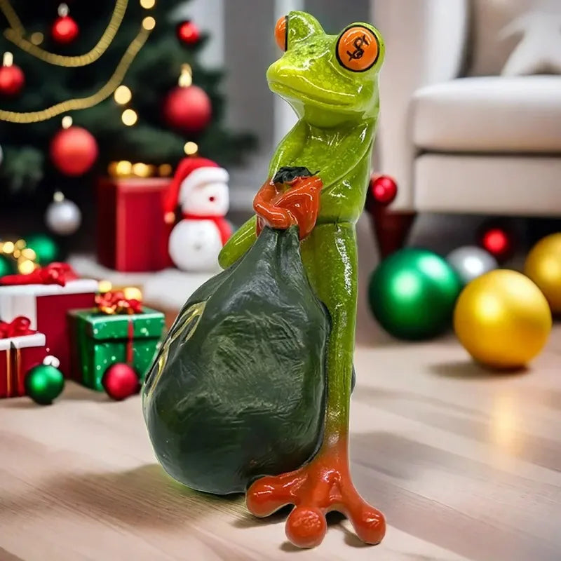 Nordic Resin Frog Money Ornament – Feng Shui Home Decor Gift Decorative Figurine Babs