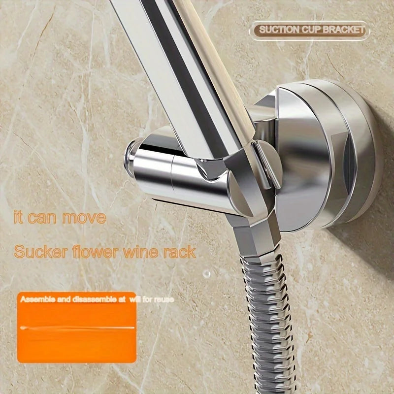 No-Drill Shower Head Bracket | Adjustable Suction Cup Shower Head Bracket Babs