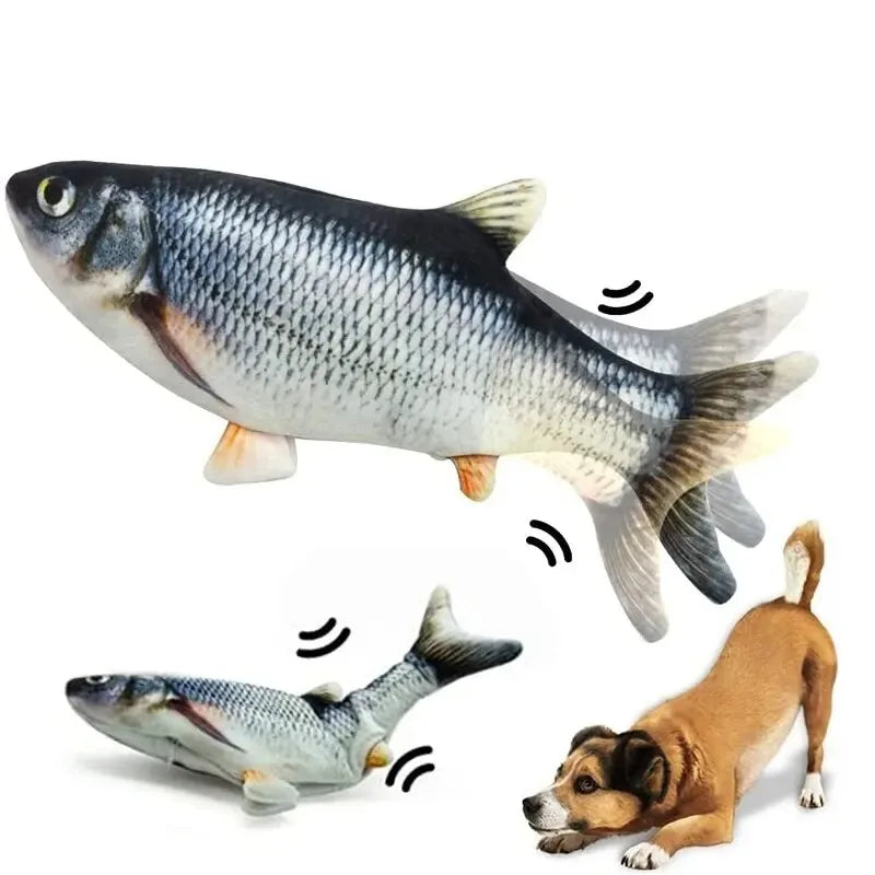 Electric Floppy Fish Cat & Dog Toy – USB Rechargeable Interactive Pet Toy Babs