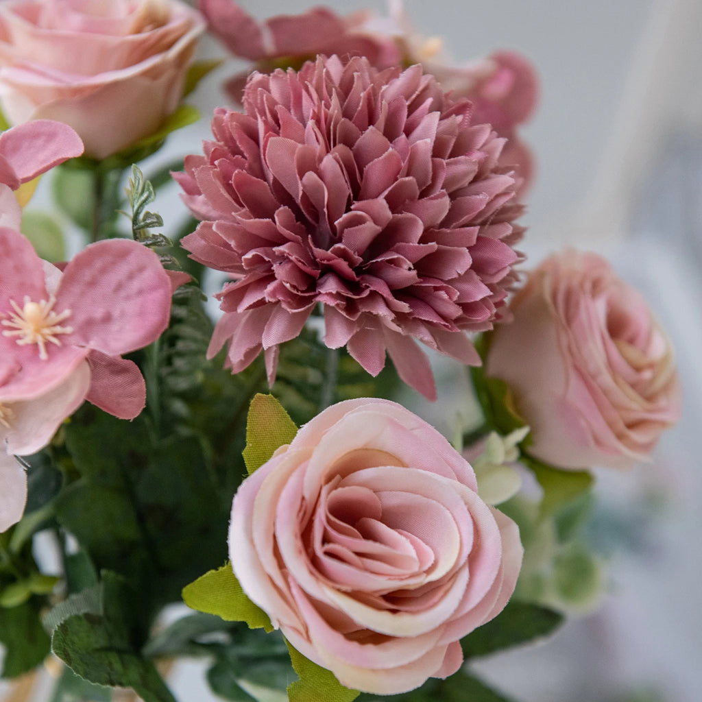 Silk Artificial Flower Bouquet – Rose Peony Hydrangea Home Decor Artificial Flower Bouquet Babs