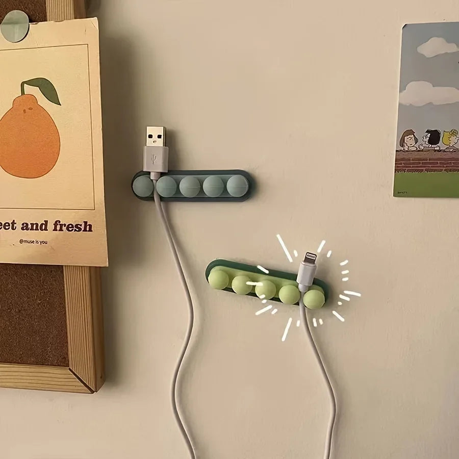 Silicone Cable Organizer Clips – Reusable Self-Adhesive Wire Holder Cable Organizer Clips Babs