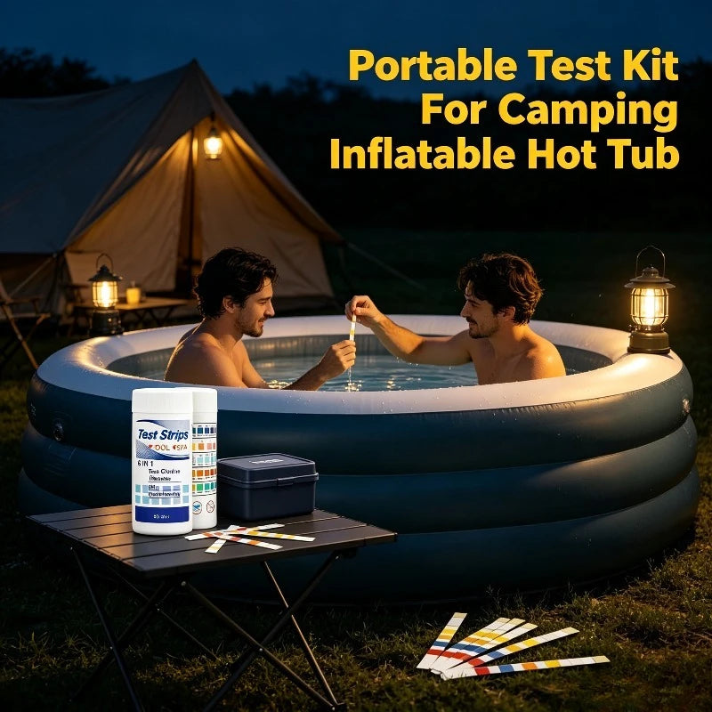 Pool & Spa Water Test Strips 50PCS – pH, Chlorine & Hardness Pool Water Test Strips Babs