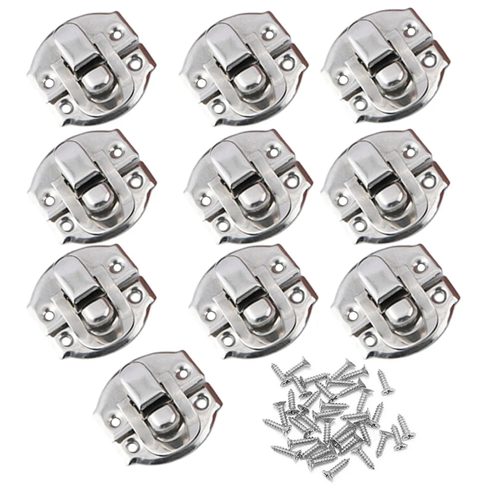 10PCS Retro Iron Toggle Latch Clasps – Box Hasp Hardware Buckles Box Latch Hardware Babs silver