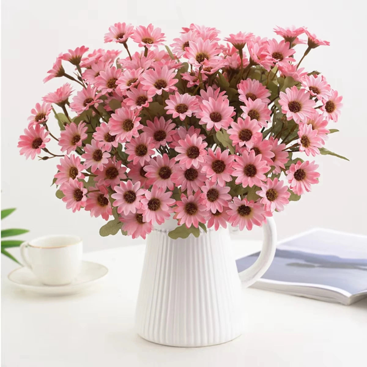 Artificial Silk Daisy Bouquet 21 Heads – Wedding & Home Decor Artificial Flower Bouquet Babs