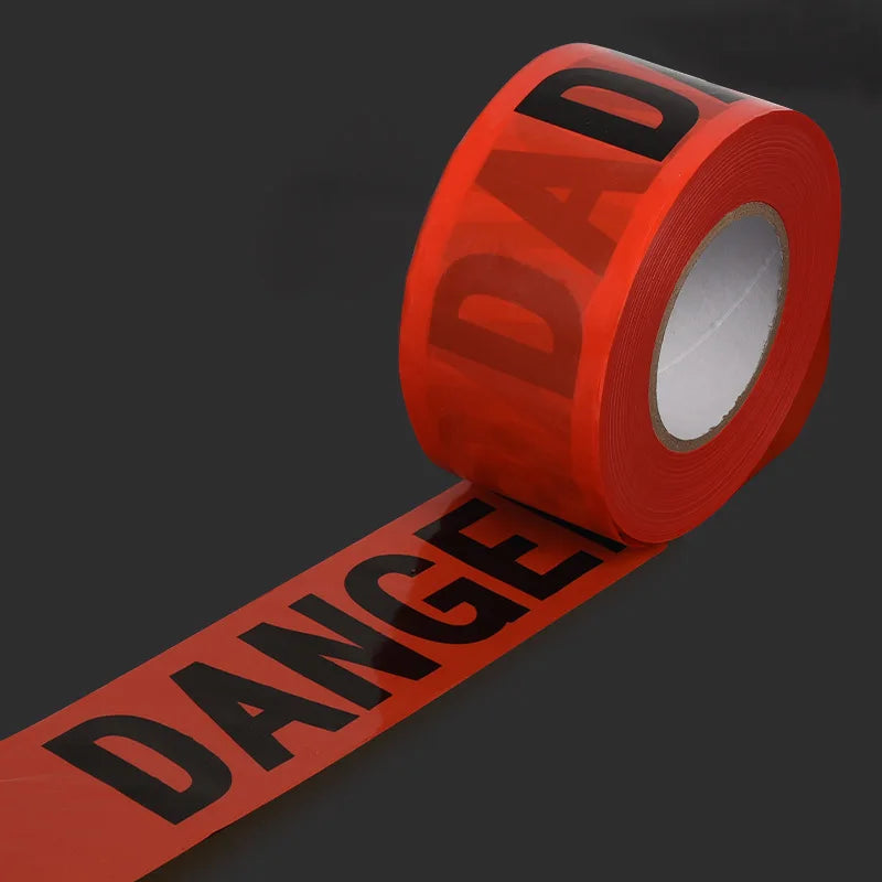 Halloween Caution Fright Tape – Spooky Hazard Warning Decor Halloween Decorative Tape Babs Red 5PCS