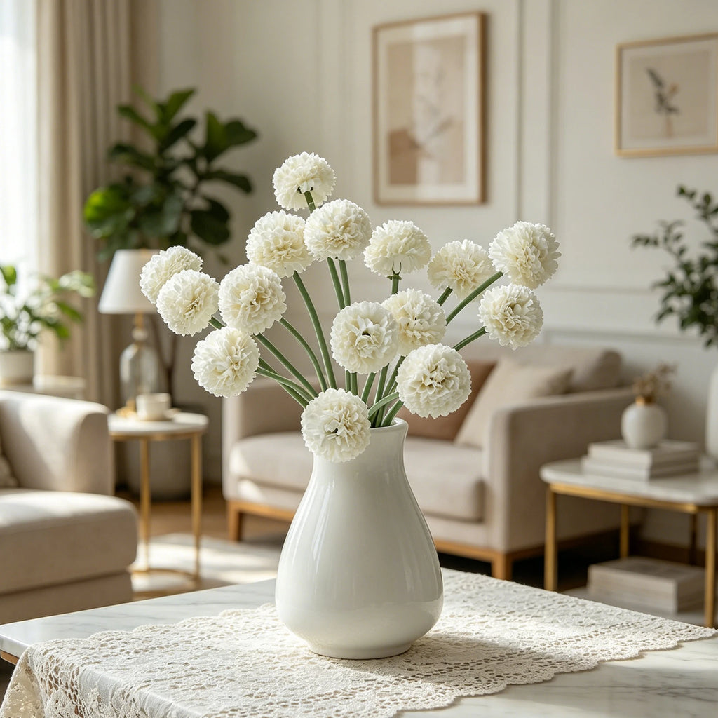 Artificial Silk Mini Ball Chrysanthemum Flowers – Home & Wedding Artificial Silk Flowers Babs