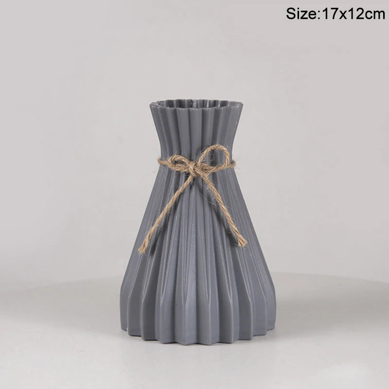 Modern Nordic Plastic Flower Vase – Tabletop Bouquet Pot Decorative Flower Vase Babs Style15
