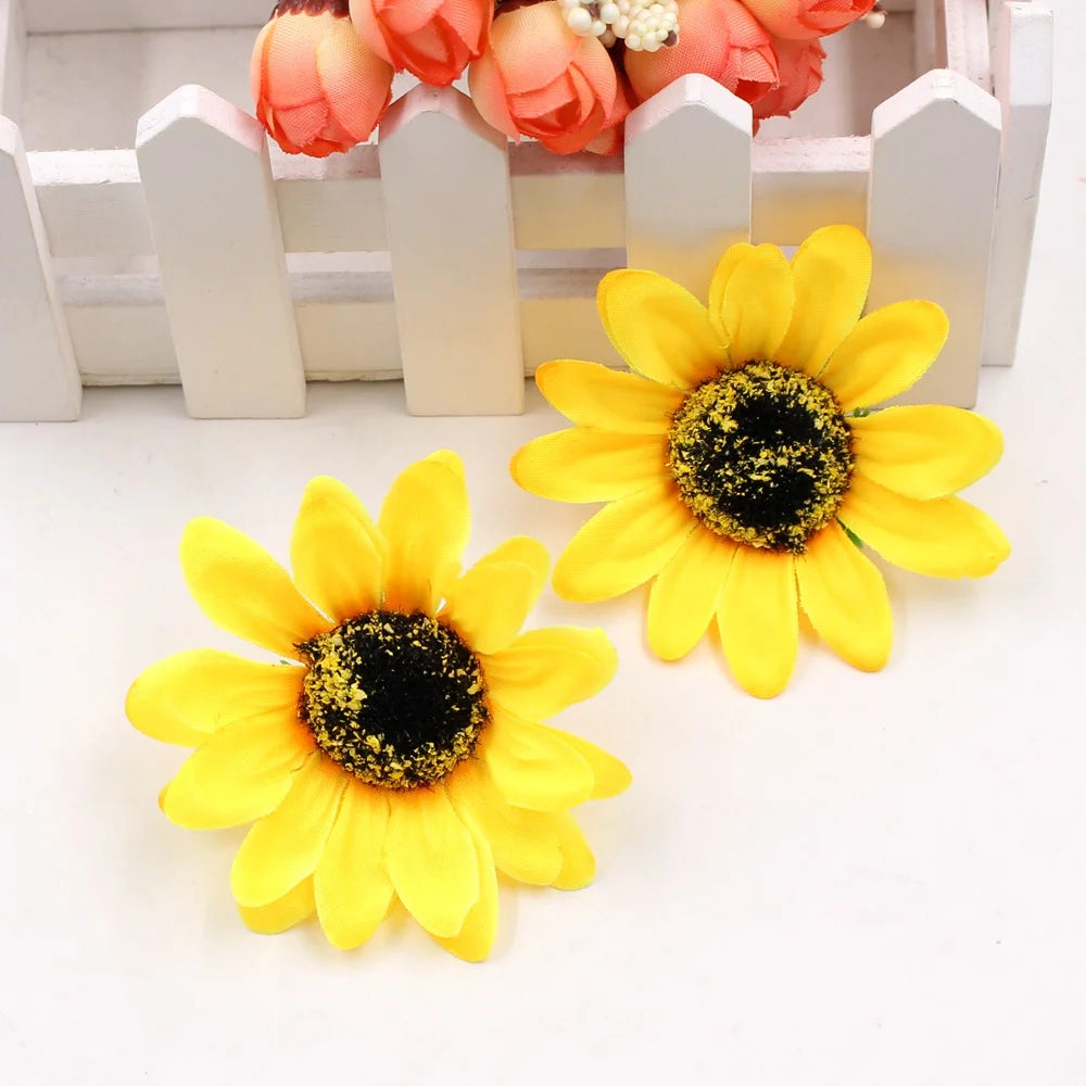 Yellow Silk Artificial Rose Heads – Wedding & Home Décor DIY Artificial Silk Flowers Babs 30 10Pcs