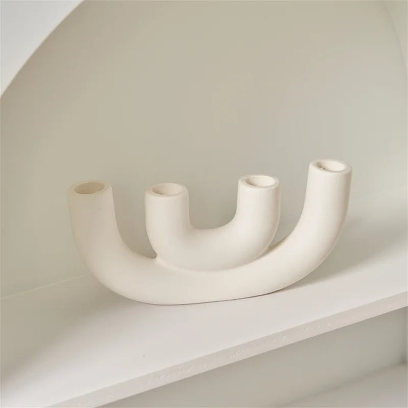Nordic Ceramic Candelabra Candlestick Holder | Home Décor Ceramic Candle Holder Babs style2