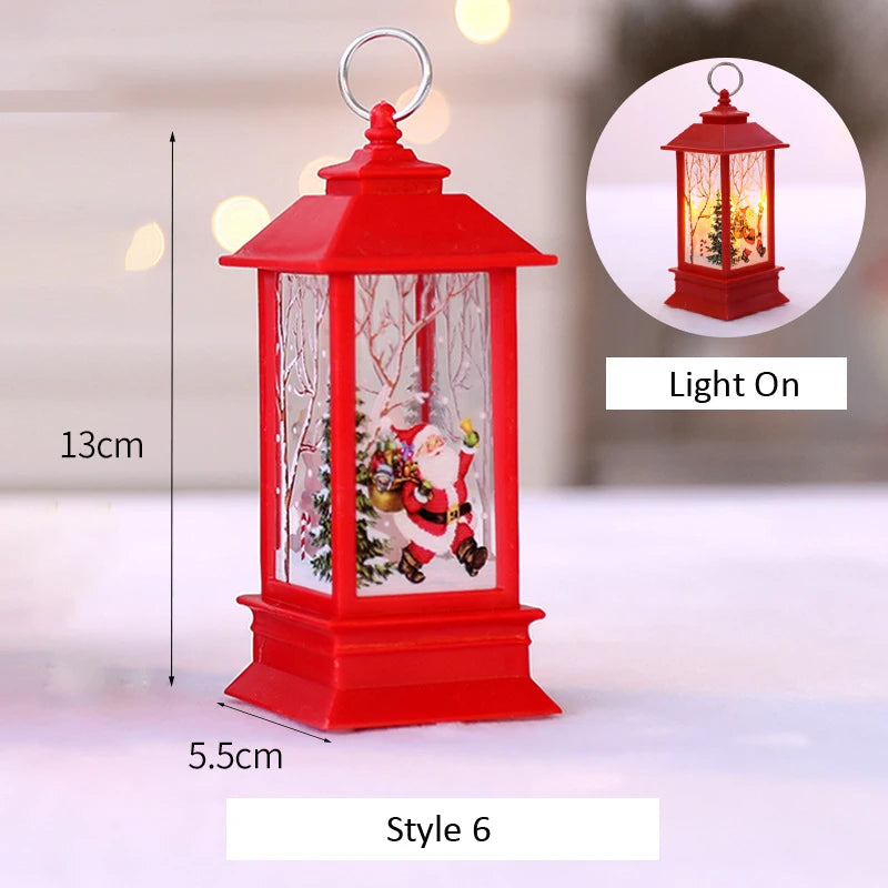 Santa Snowman Lantern Christmas Ornament & Holiday Décor Christmas Lantern Ornament Babs F