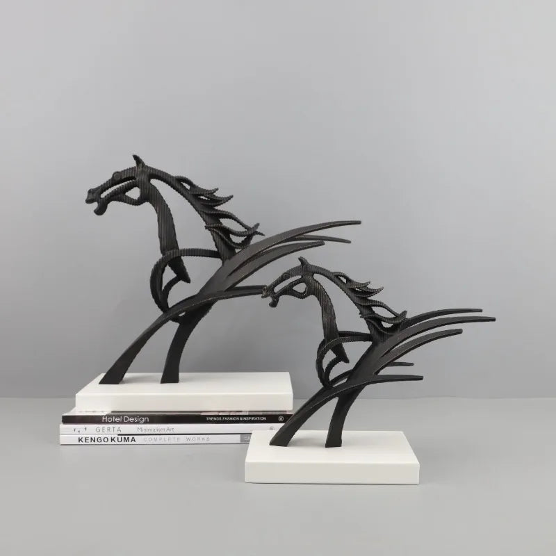 Modern Metal Horse Sculpture – Luxury Home & Office Décor Metal Sculpture Babs