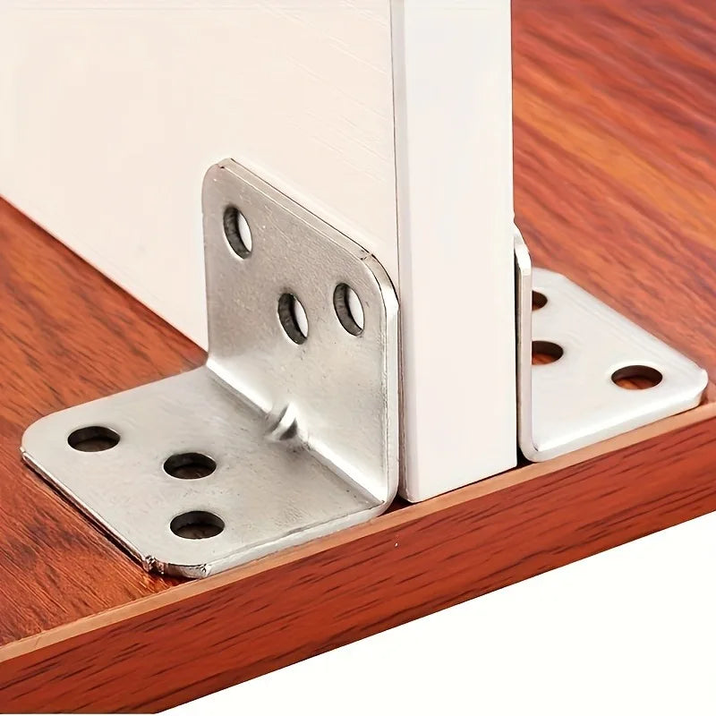 Stainless Steel 90° L-Shaped Right Angle Brackets – 20pcs Right Angle Brackets Babs