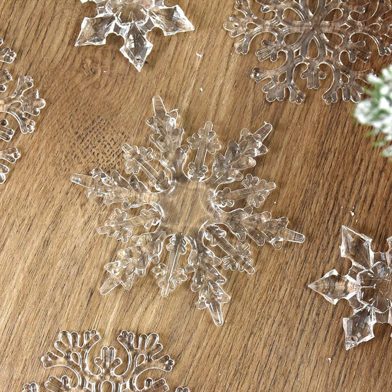 3-Pack Transparent Acrylic Snowflake Christmas Tree Ornaments Christmas Tree Ornaments Babs