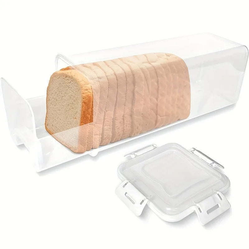 Clear Acrylic Airtight Bread Box with Lid | Kitchen Organizer Bread Box Babs