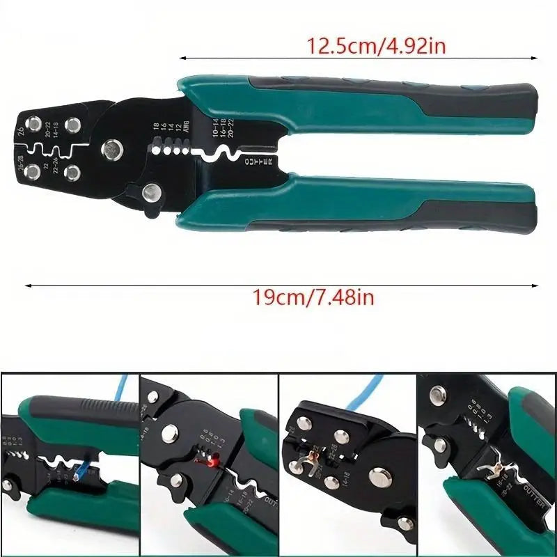 4-in-1 Crimping Pliers Wire Stripper Cutter Terminal Tool Set Crimping Pliers Set Babs