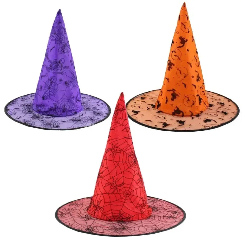 Spider Web Witch Hat – Halloween Costume for Women & Kids Halloween Costume Hat Babs