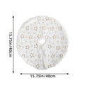 Mini 40cm Christmas Tree Skirt – White Snowflake Faux Fur Mat Christmas Tree Skirt Babs 3