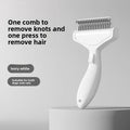 Pet Deshedding Brush – Stainless Steel Cat & Dog Grooming Pet Grooming Brush Babs WHITE