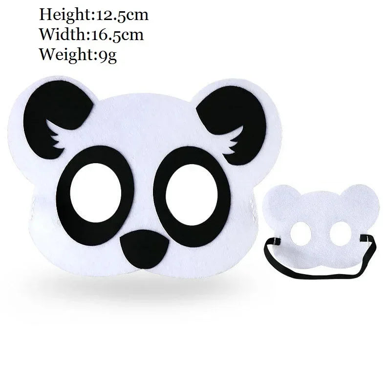 Kids Animal Felt Masks – Birthday, Cosplay & Forest Party Favors Kids Party Masks Babs panda