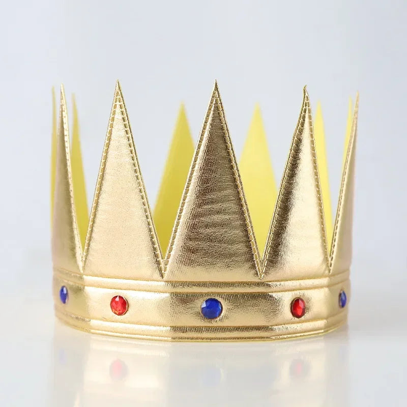 Kids Royal Crown Tiara – Gold & Silver Birthday Party Hat Kids Crown Headband Babs gold