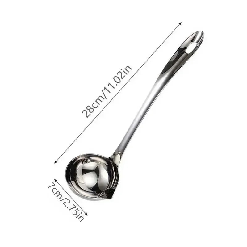 Stainless Steel Oil Skimmer Ladle & Soup Separator Spoon Oil Skimmer Ladle Babs Filter Oil Spoon