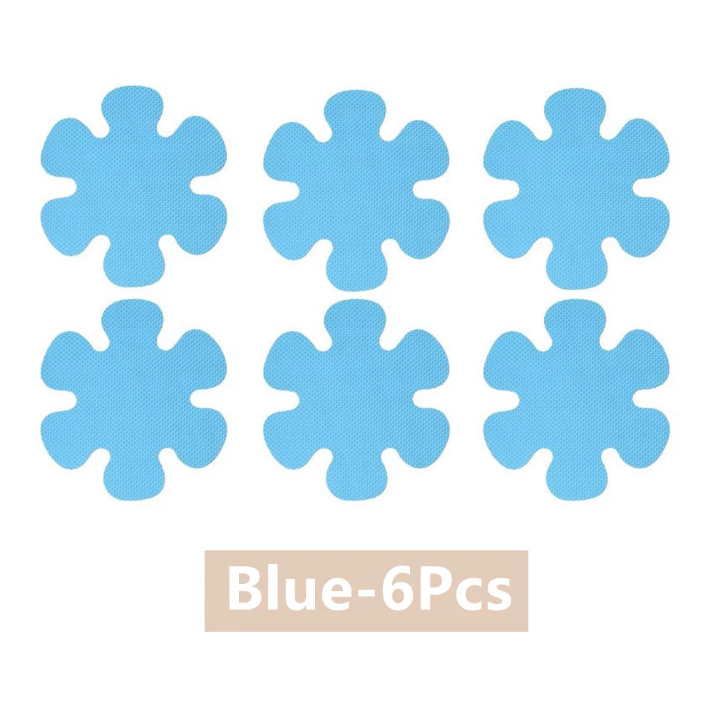 Non-Slip Bathtub Shower Stickers – Anti-Slip Safety Grip Decals Non-Slip Safety Stickers Babs Blue 6Pcs 8CM