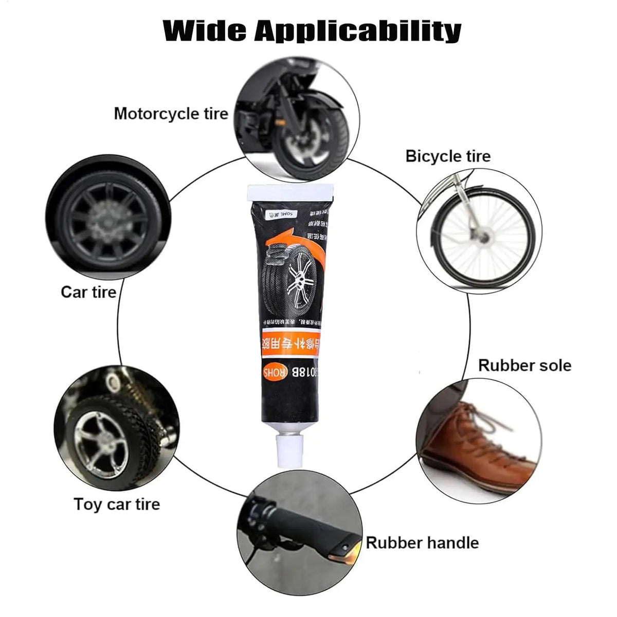 50ml Tire Repair Glue – Waterproof High Temp Rubber Adhesive Tire Repair Adhesive Babs