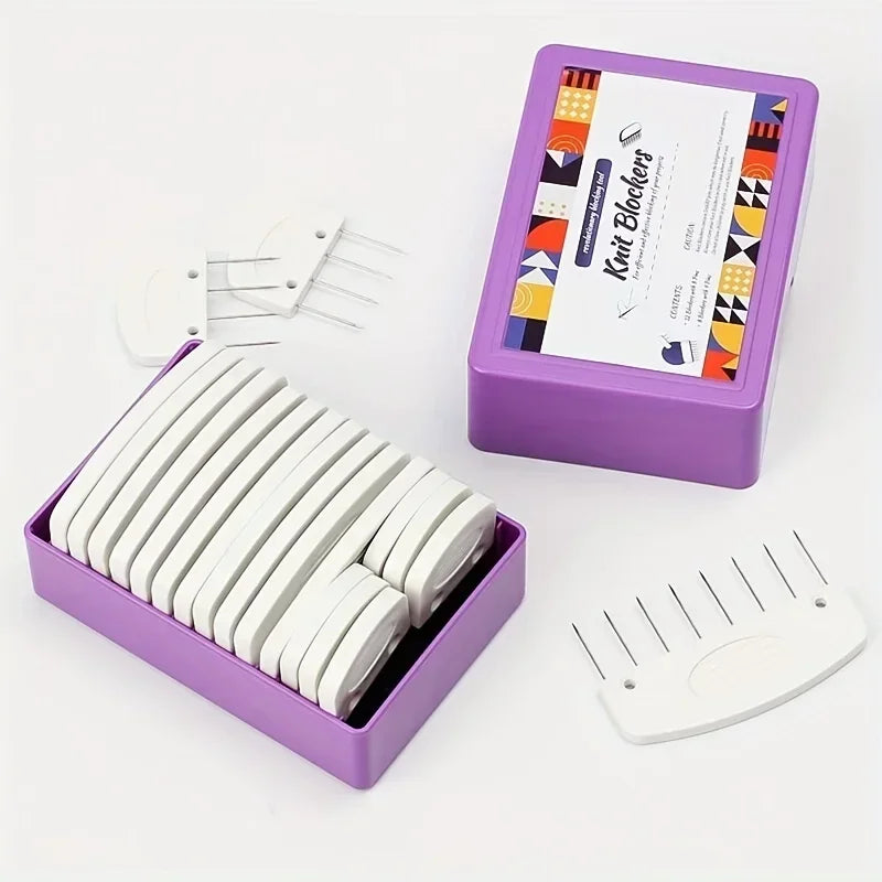 Knit Blockers Set – Knitting & Sewing Alignment Tool Pack Knitting Tool Set Babs