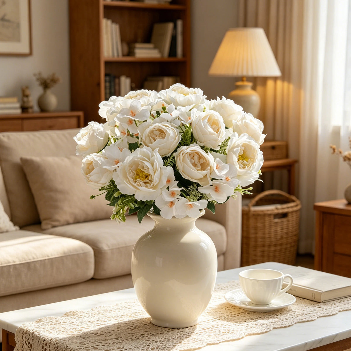 Silk Peony Hydrangea Artificial Flowers – Wedding & Home Decor Artificial Flowers Babs