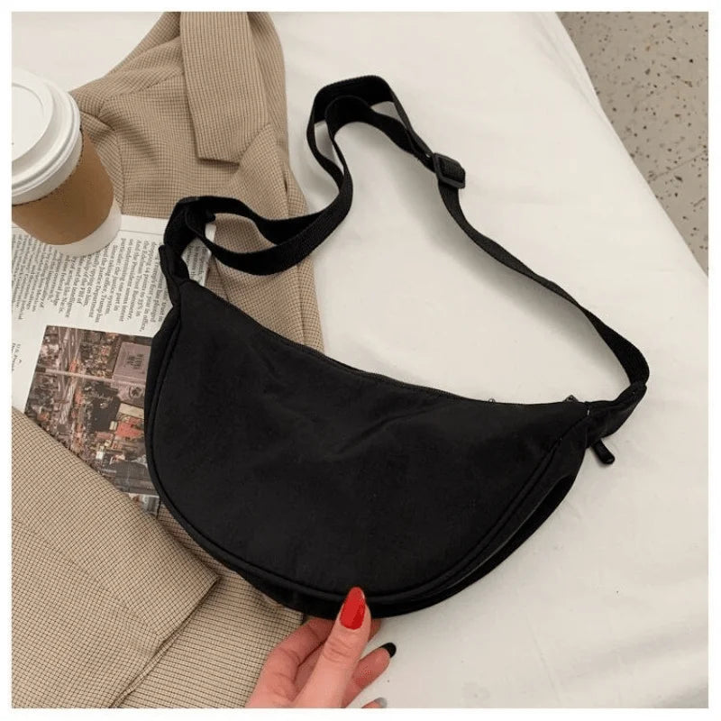 Women's Canvas Shoulder Bag – Lightweight Solid Color Bucket Bag Canvas Shoulder Bag Babs