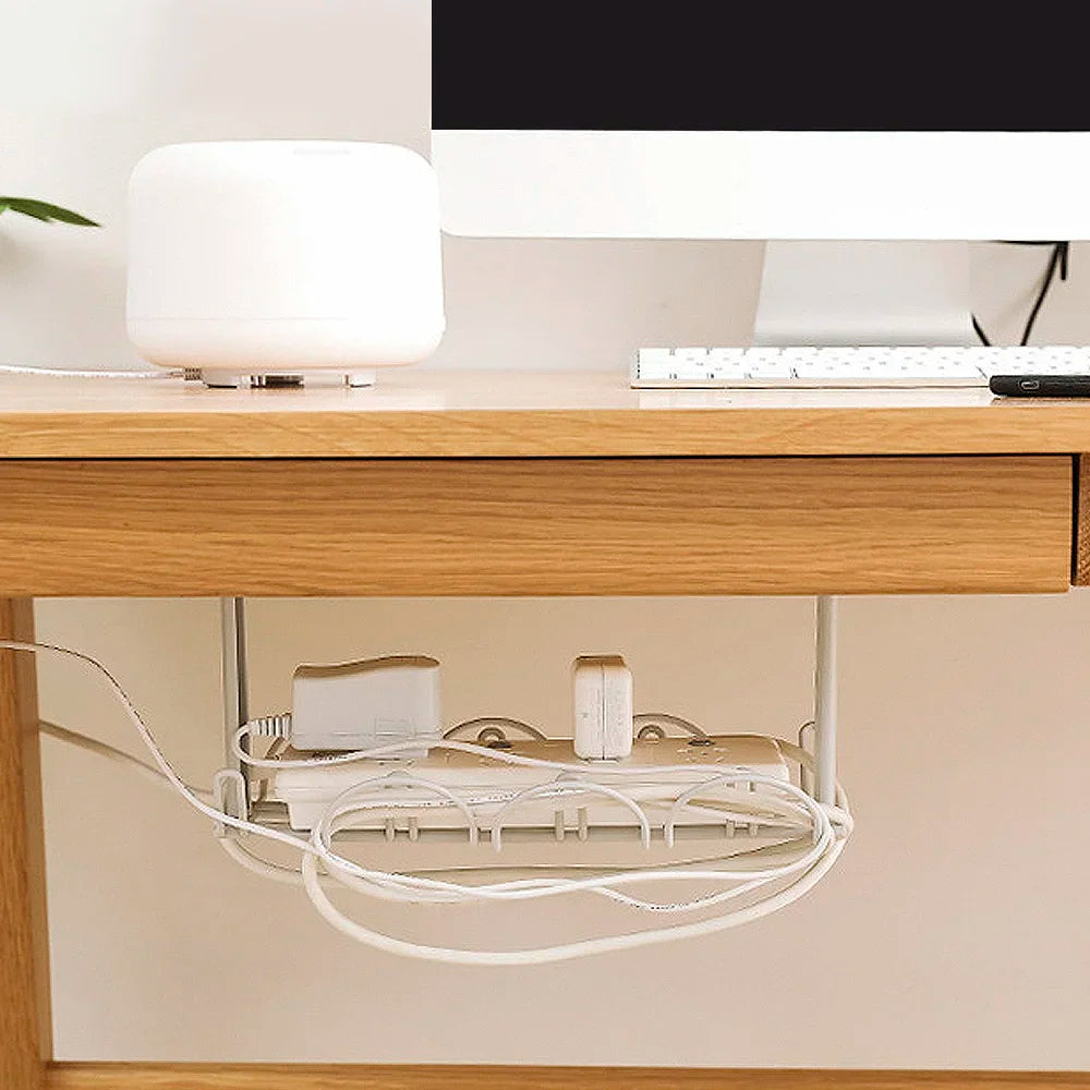 Under-Desk Cable Management Tray & Power Strip Storage Rack Cable Management Rack Babs