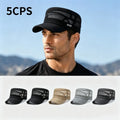 5-Pack Mesh Flat Top Hat – Unisex Breathable Sun Cap Mesh Sun Cap Babs Adjustable