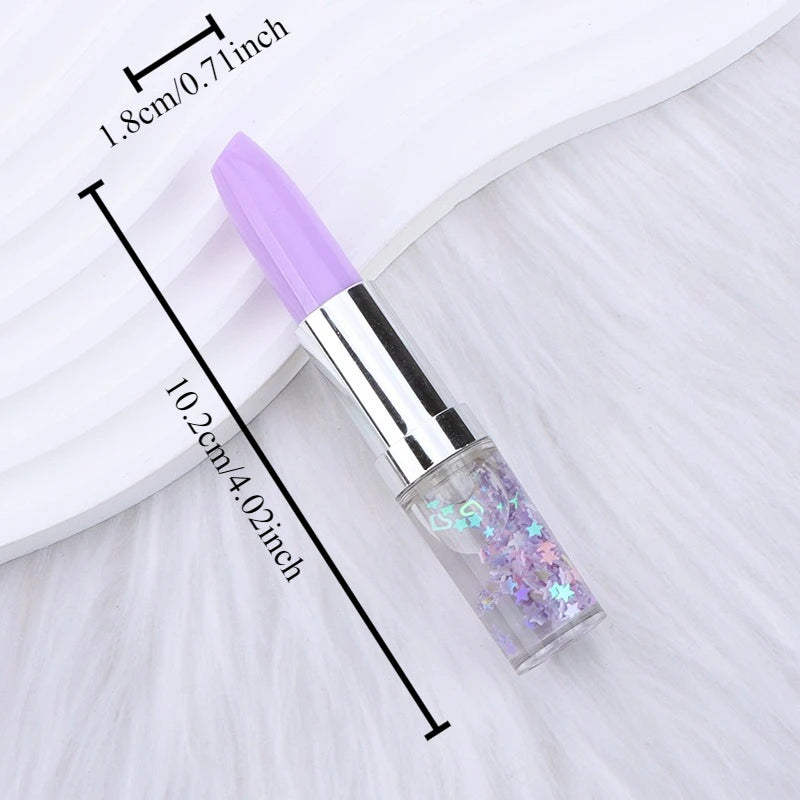 Lipstick Shape Quicksand Gel Pen – Fun Student Gift & Stationery Novelty Gel Pen Babs