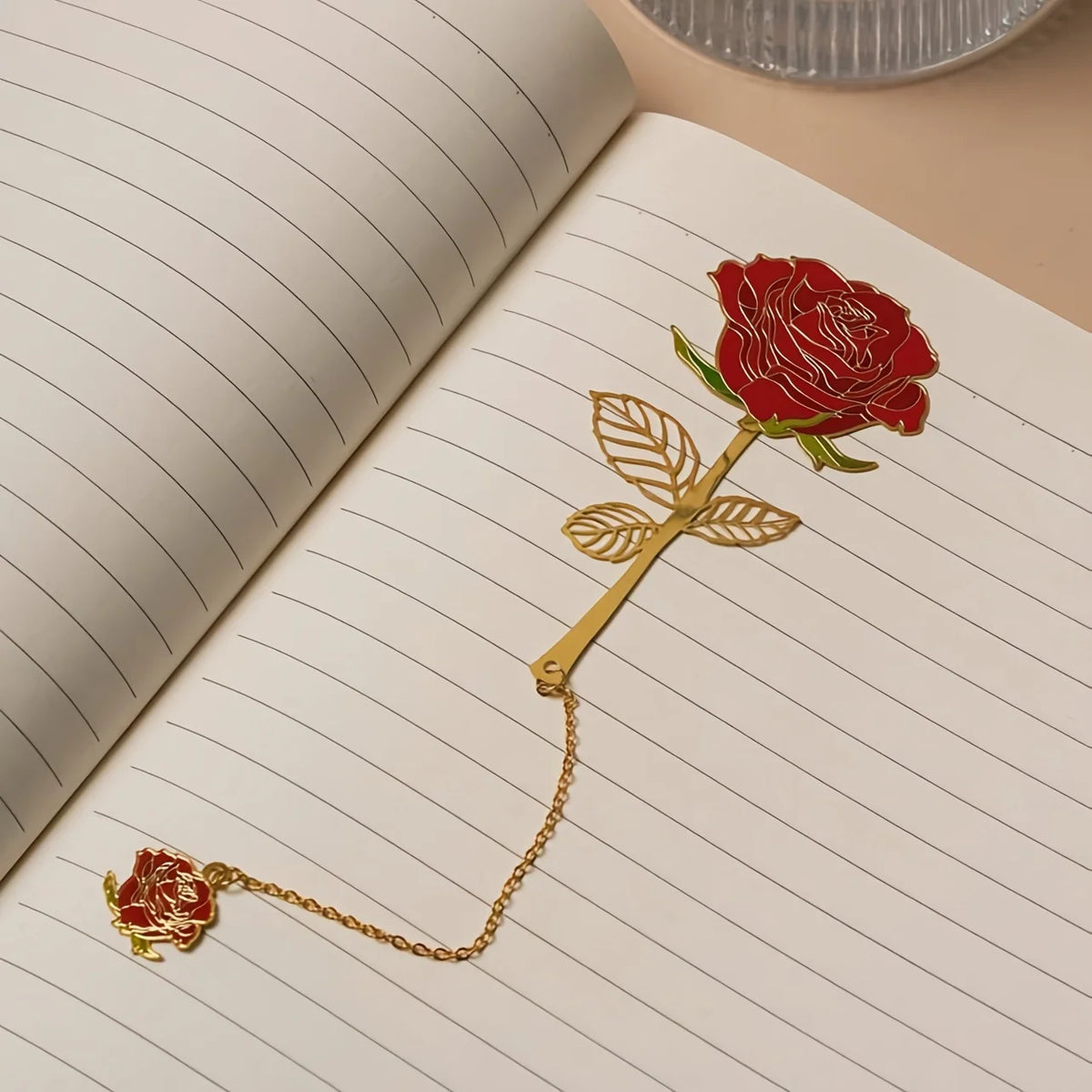 Metal Rose Bookmark – Hollowed Luxury Design | Gift for Readers Metal Bookmark Babs