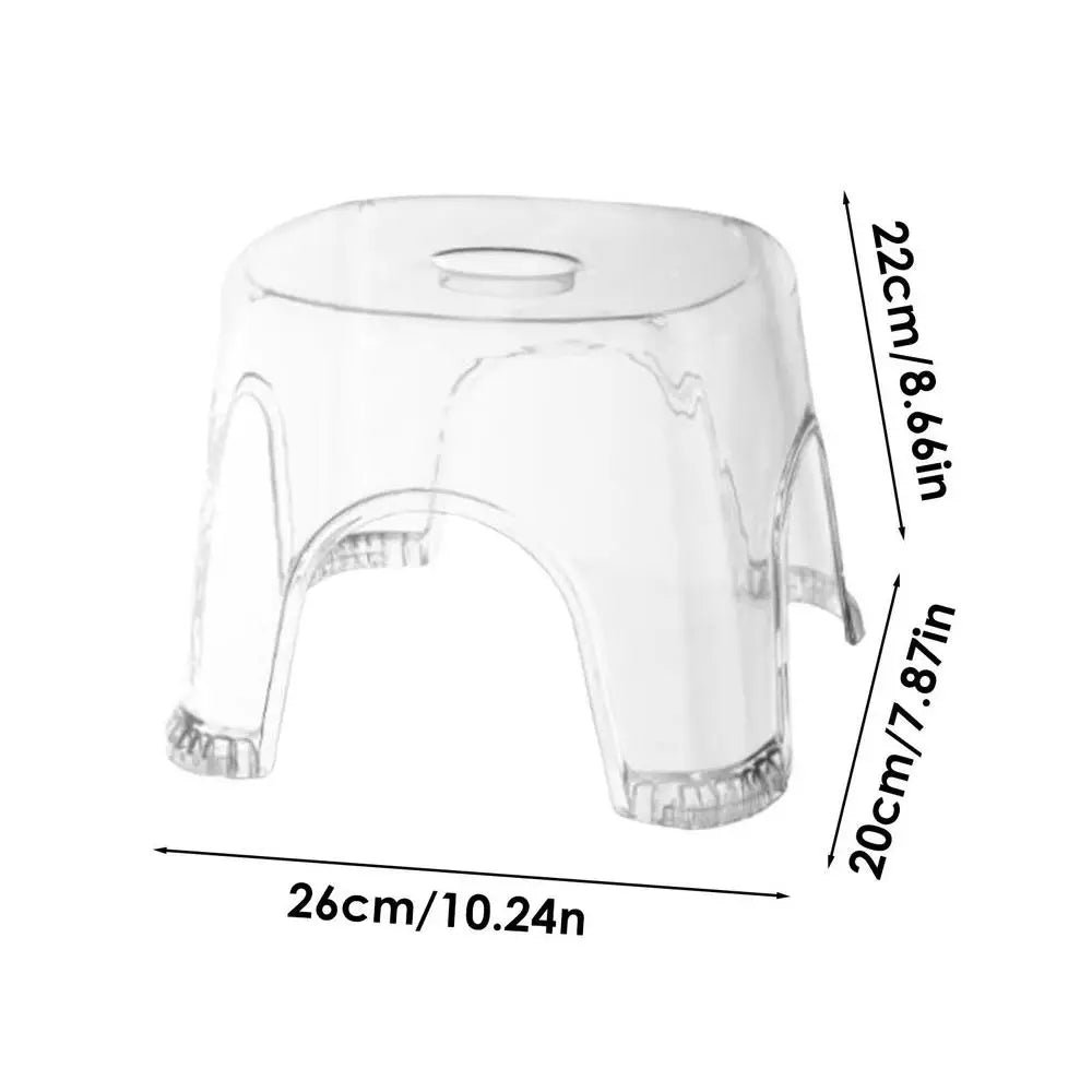 Clear Non-Slip Shower Foot Stool – Waterproof Bathroom Bench Shower Foot Stool Babs Transparent White