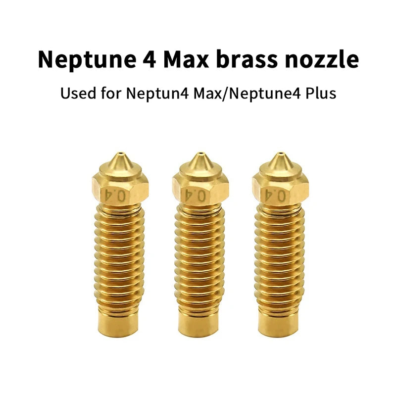 Elegoo Neptune 4 Plus & Max Nozzles – Brass & Hardened Steel 3D Printer Nozzle Babs