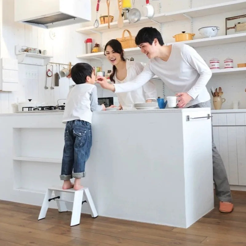 Folding Aluminum 3-Step Ladder – Portable Multifunctional Step Stool Folding Step Ladder Babs