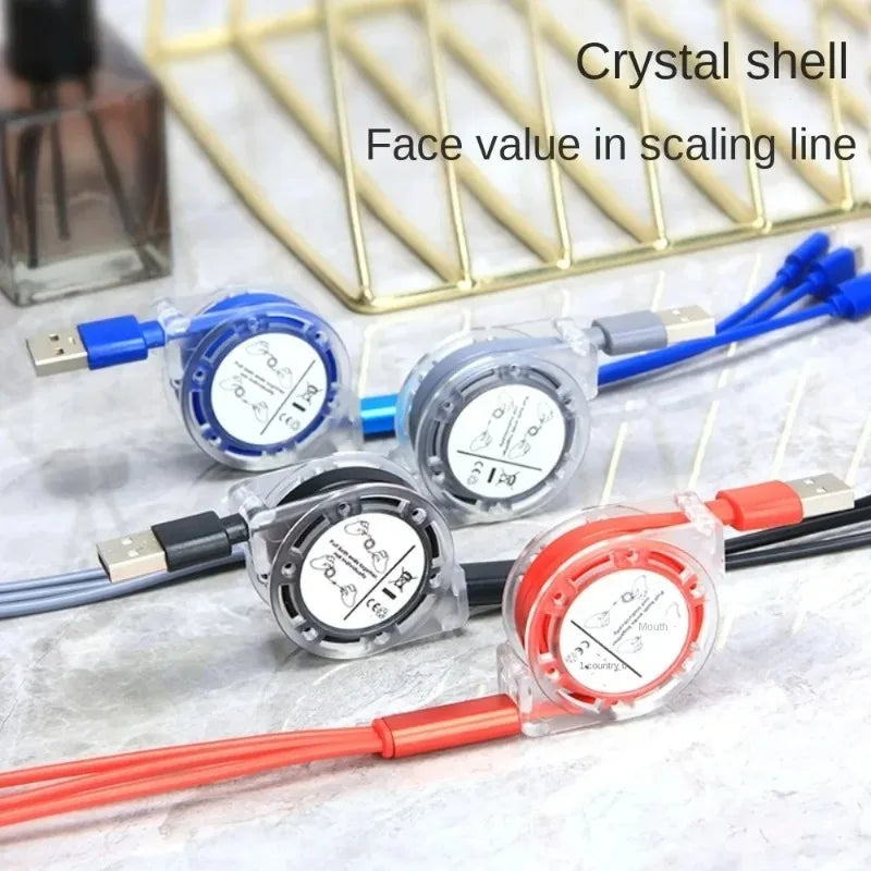 3-in-1 Retractable Charging Cable – Multi-Tip USB Multi-Tip USB Cable Babs