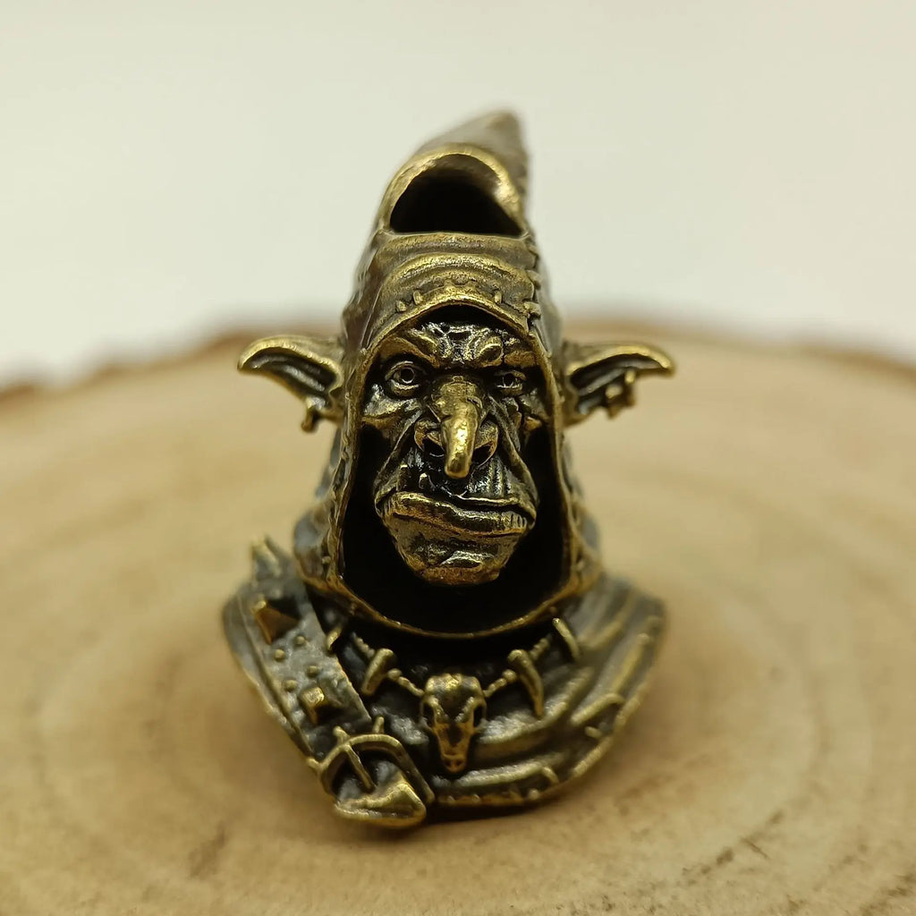 Goblin Brass EDC Paracord Bead Pendant – DIY Lanyard EDC Paracord Bead Babs Brass