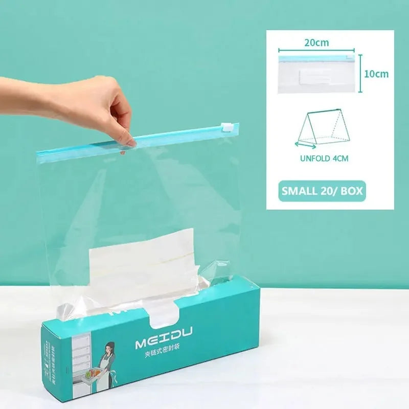 Resealable Zip Storage Bags Variety Pack – 50 Bags, 3 Sizes Food Storage Bags Babs 20x10cm(20pcs)
