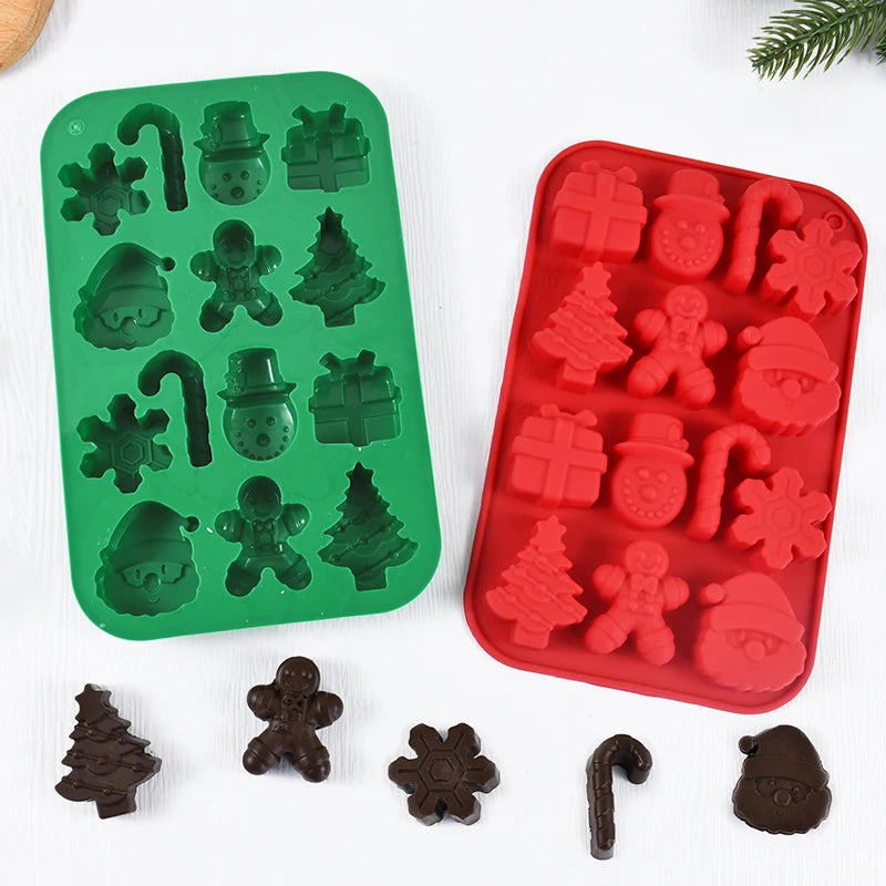 Christmas Silicone Molds – Gingerbread, Snowflake & Xmas Tree Silicone Baking Molds Babs