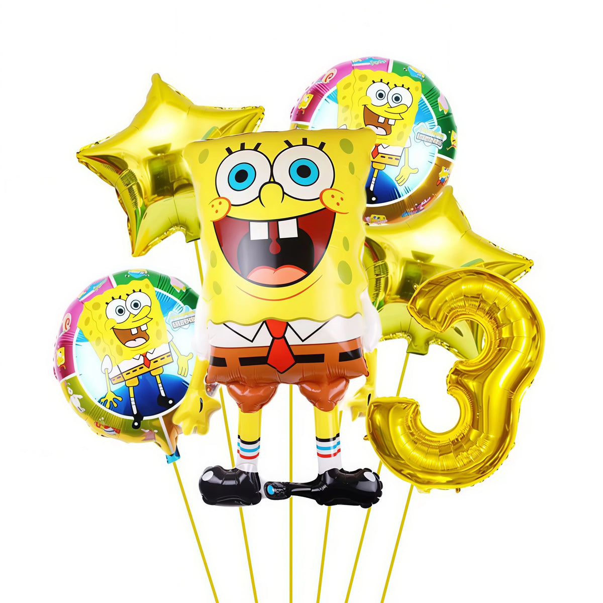 SpongeBob & Patrick Star Foil Balloons – Birthday Party Decor
